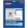 Avery Laser/Inkjet Multipurpose Labels, 1.75" x ", Glossy White, 3000/Box (94204)~#|#~AB18A086-C6C9-41B6-B5FDB45DFD9C6978_sc7
