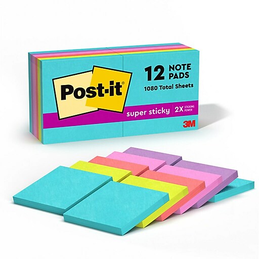 Post-it Super Sticky Notes, 3