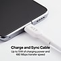 NXT Technologies™ 6 Ft. Braided USB-C to USB-A Cable, White (NX60472)~#|#~AB1DC7C3-D612-4643-80F363DB6623A8F9_sc7