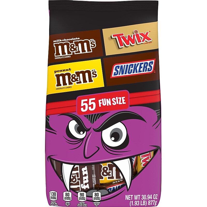 Mars Assorted Milk Chocolate Halloween Candy Variety Pack, 30.94 oz., 55 Pieces/Bag (MMM59975) image 1