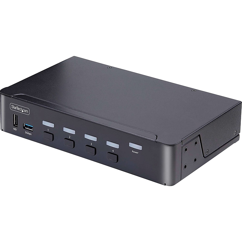 StarTech D86A2-4-PORT-8K-KVM USB DisplayPort 4-Port KVM Switch image 1