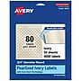 Avery Laser/Inkjet Round Multipurpose Labels, 0.75" Dia., Ivory, 4,000 Labels/Box (94504)~#|#~AB29E61C-79A1-45E3-A4C69EC83D64B43E_sc7