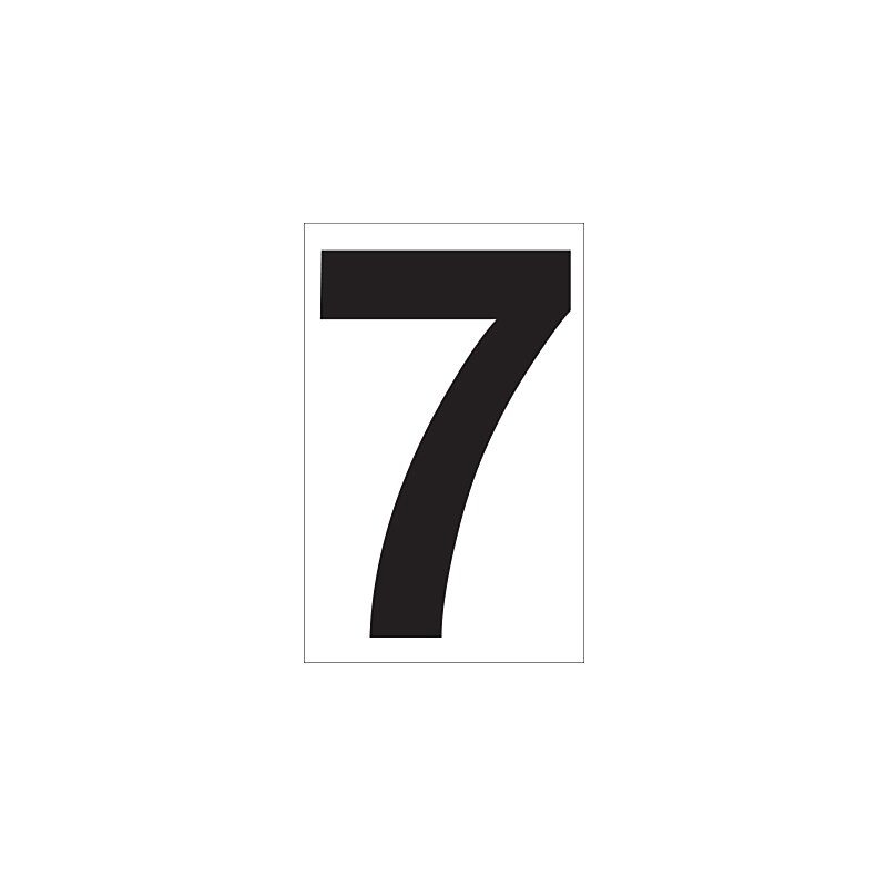 Labelmaster Numeral 7 Adhesive Label, 2", 50/Pack (NUMERAL7W) image 1