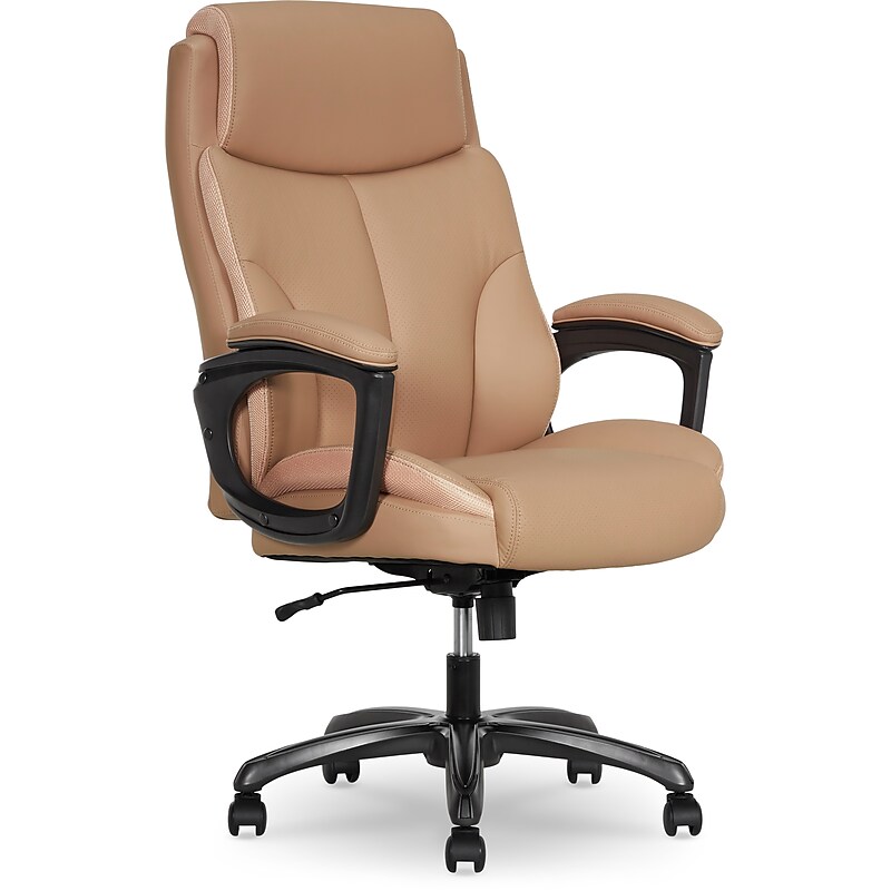 Thomasville Danvers Ergonomic Polyurethane Big & Tall Chair, 400 lb. Capacity, Light Tan (52403-TAN) image 1