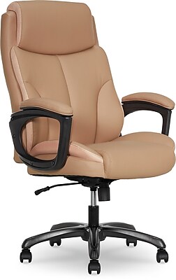 Thomasville Danvers Ergonomic Polyurethane Big & Tall Chair, 400 lb. Capacity, Light Tan (52403-TAN) Simolary simolary.com