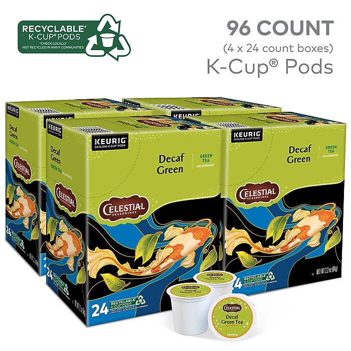 Celestial Seasonings Decaf Green Tea, Keurig K-Cup Pod, 24 Pods