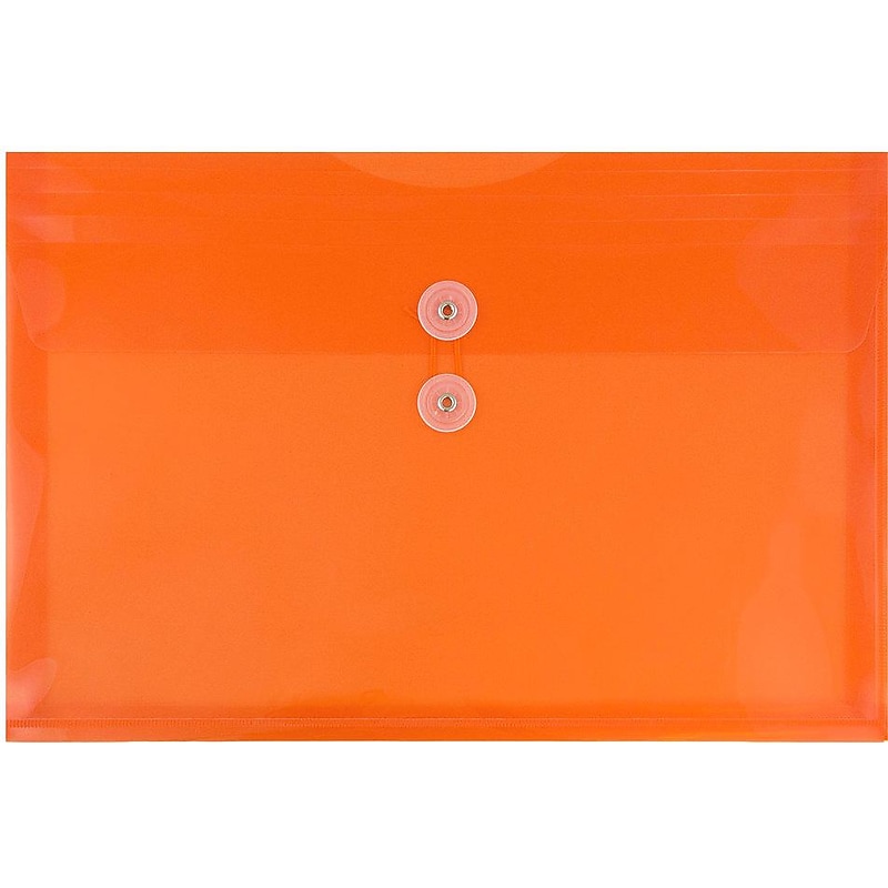 JAM Paper Premium Plastic Document File, Letter, Orange, 3/Pack (218B1ORX3) image 1
