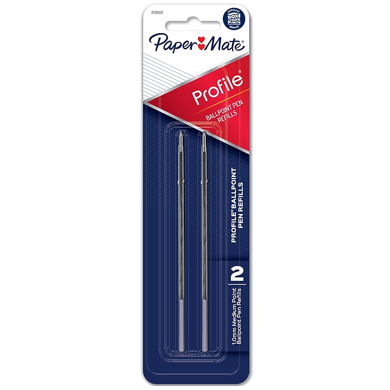 Paper Mate Profile Ballpoint Pens Refill, Medium Point, Black Ink, 2/Pack (2130521) image 1