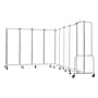 National Public Seating Robo Series 9-Panel Folding Mobile Room Divider, 72"H x 210"W, Clear Acrylic (RDG6-9CA)~#|#~AB3E1E77-AD30-4B64-AD0C33FE1920C897_sc7