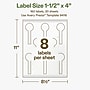 Avery Hemp Lollipop Laser/Inkjet Multipurpose Labels, 1-1/2" x 4", Off-White (160/Pack)~#|#~AB413AEE-CACD-473C-A0034B6C31C2FE82_sc7