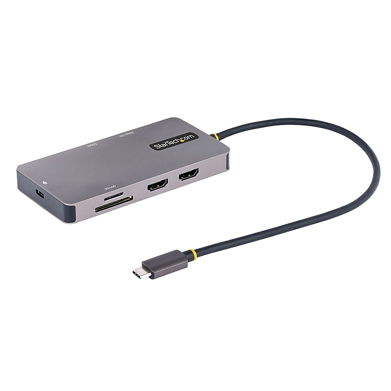 StarTech Universal USB-C Multiport Docking Station, Gray (120B-USBC-MULTIPORT) image 1