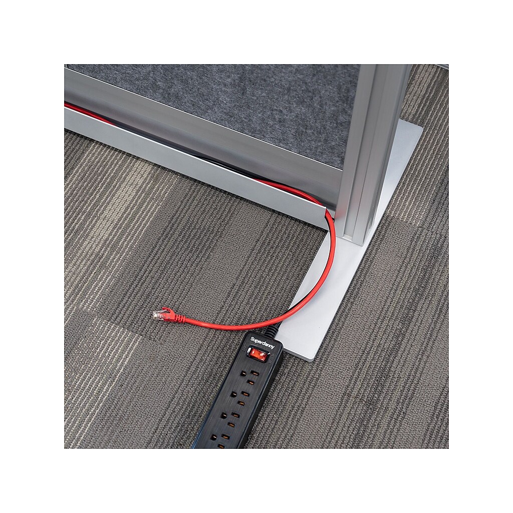 Close-up of base with power strip cable