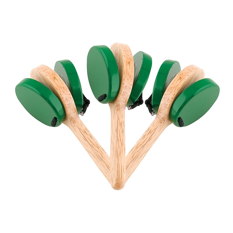 Westco Educational Wooden Castanet Clapper, 3/Pack (WEPCA70013) image 1