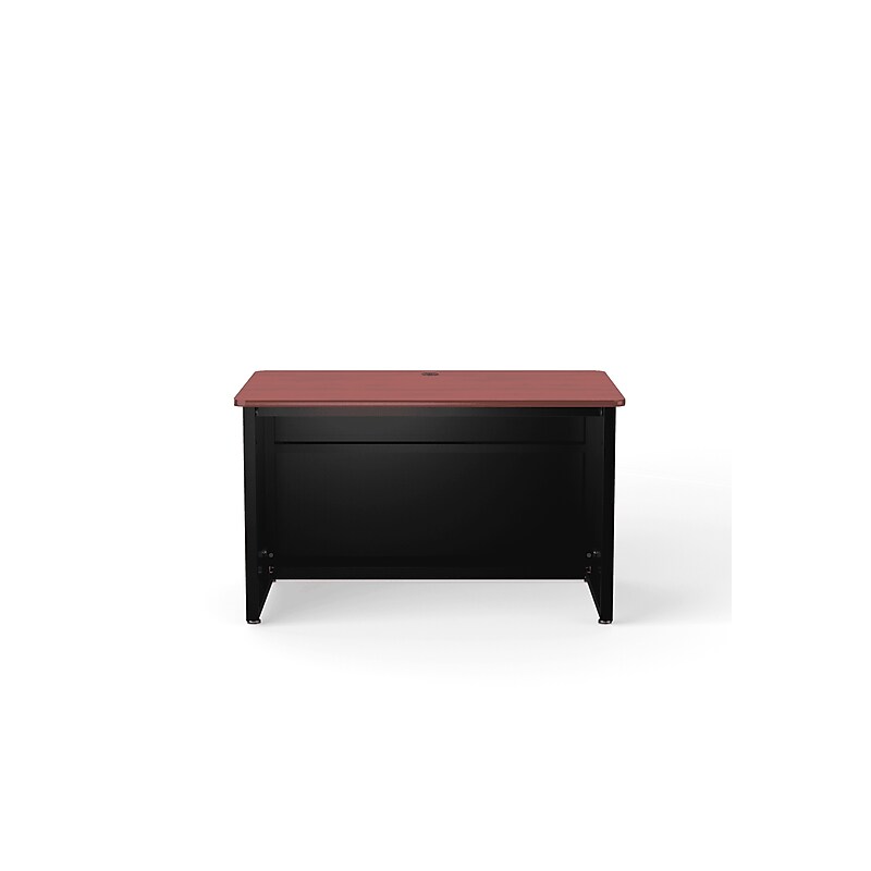 VersaDesk 48"W Enclosed Versa Classroom Desk, Cherry/Black (CD4830-BC) image 1