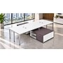 Boss Office Products Simple System 120"W 4-Person Workstation Desk Bundle, White, 4/Set (SGSD017-101-WT)~#|#~AB526959-095D-472C-9026992118BAF833_sc7