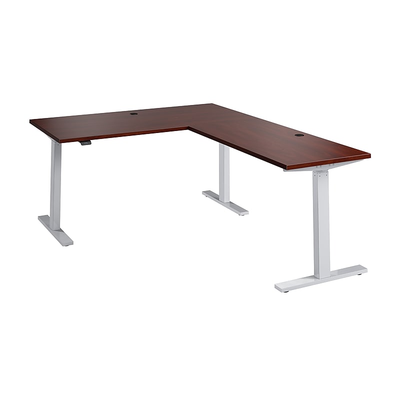 Bush Business Furniture Move 60 Series 60"W L Shaped Adjustable Standing Desk, Hansen Cherry (M6SL6078HCSK) image 1