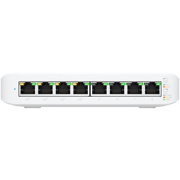 Ubiquiti Switch Lite 8-Port PoE Switch, White (USW-LITE-8-POE