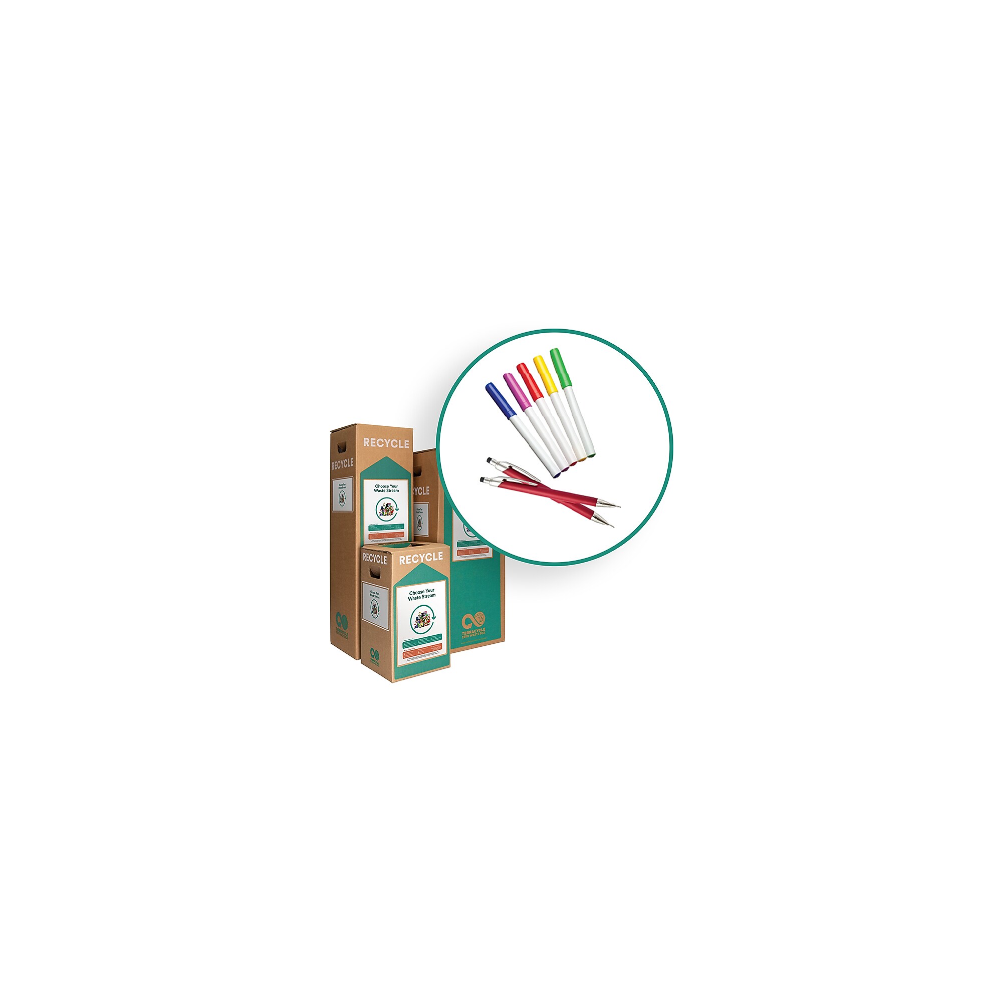 TerraCycle Cardboard Writing Tools Recycling Box, 10.5 Gallon, White/Green (147) Sansujyuku sansujyuku.com