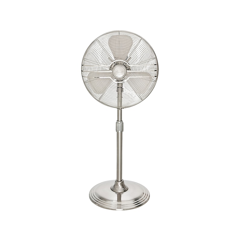 Hunter Retro 16" Oscillating Floor Fan, 3-Speed, Brushed Nickel (90438) image 1