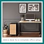 Space Solutions 2-Drawer Mobile File Cabinet, Letter Size, Lockable, 26.7"H x 14.25"W x 18"D, Black/Platinum Oak (25855)~#|#~AB6C2F6F-1BB3-4B30-BC1DECC44A6E80CC_sc7