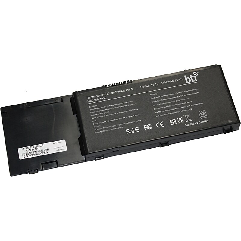 Battery Technology Li-Ion Replacement Battery for Dell Precision M6400/M6500, 8110mAh (8M039-BTI) image 1