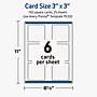 Avery Square Integrated Cards, Matte White, 100/Pack (19479399833)~#|#~AB6E0C52-AE7E-4D86-98C3325B9C45E880_sc7