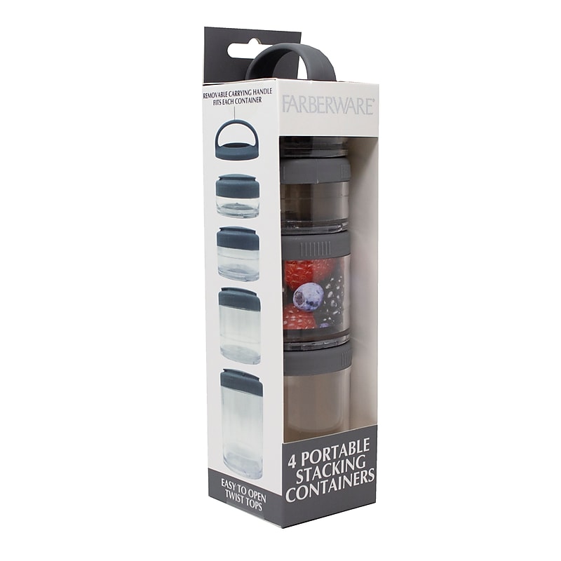 Farberware Plastic Containers, Dark Grey (FG76958) image 1