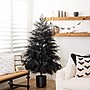 Nearly Natural Artificial Halloween Real Touch Black Norfolk Pine Christmas Tree, 6' (T5244)~#|#~AB7303E0-CD9E-4457-B13BDA09A689DAA6_sc7