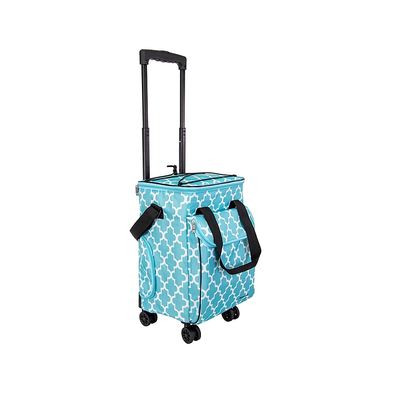 Smart Cart Moroccan Tile Ultracompact Cooler, Blue/White (01-872) image 1