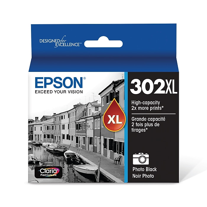 Epson T302XL Photo Black High Yield Ink Cartridge | Staples
