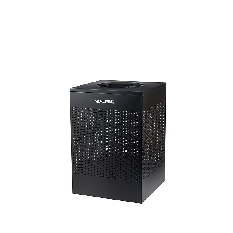 Alpine Industries Stainless Steel Trash Can, 40 Gallon, Black (ALP438-40-BLK-MK) image 1