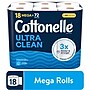 Cottonelle Ultra Clean Toilet Paper, 1-Ply, White, 312 Sheets/Roll, 18 Rolls/Pack (54152)~#|#~AB8534D5-5E0F-47B9-A8D714AD0A406676_sc7
