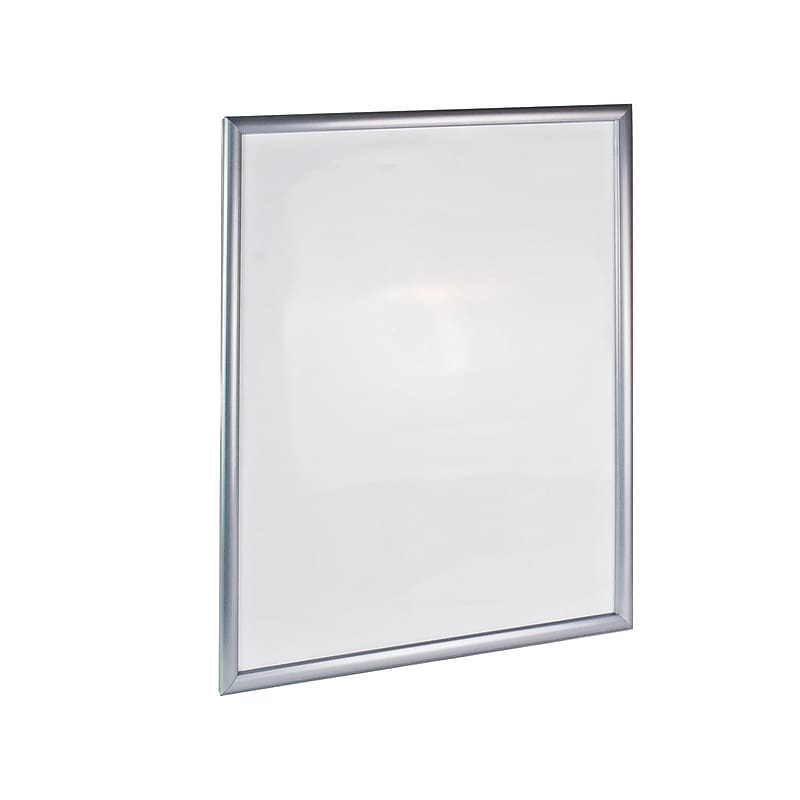Azar Sign Holder, 24" x 36", Wall Mounted, Silver, Plastic (300344-SLV) image 1
