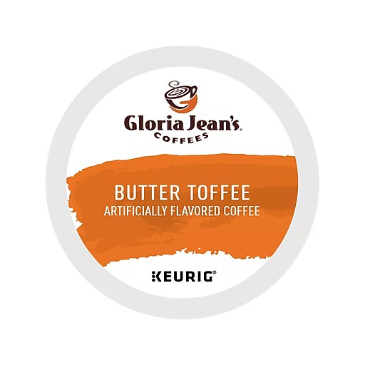 Gloria Jean's Coffees Butter Toffee Coffee, Keurig KCup Pod, Medium