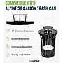 Alpine Industries Rain Bonnet Lid, 38 Gallon, Round, Black (ALP479-38-A-MKTCOPY)~#|#~AB8E5972-0567-4312-BAC1ED8130FFAA80_sc7