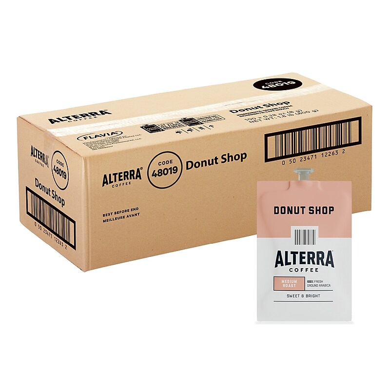 Alterra Donut Shop Blend Coffee Flavia Freshpacks, Medium Roast, 100/Carton (MDRA200) image 1