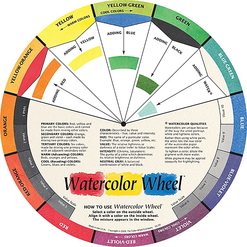 The Color Wheel Company Watercolor Wheel, Multicolored (CWX3459) image 1