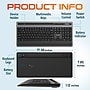 Delton T42 Wireless Ergonomic Computer Keyboard with Tablet Holder, Black (DKBT42-WB)~#|#~AB979E15-1925-49CB-8BAEC333182BB6EA_sc7