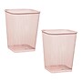 Mind Reader Metal Trash Can Without Lid, 5 Gallon, Pink, 2/Pack (2SQUAGA-PNK)~#|#~ABA18C92-50D9-4E6E-9CE6F033D408E7D7_sc7