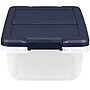 Home Logic 15 Qt. Latch Lid Storage Bins, Clear/White, 8/Pack (7101)~#|#~ABA1B07C-751A-4D1D-95FB3317BA6BD084_sc7