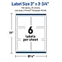 Avery Waterproof Rectangle Laser Multipurpose Labels, 3" x 3.75", White, 150/Pack (19479399333)~#|#~ABA387EA-431E-46B9-9FDBE84F45582E01_sc7