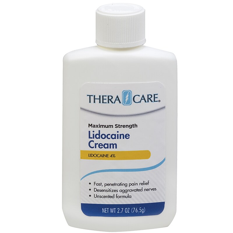 TheraCare Maximum Strength Lidocaine Cream, 2.7 oz. (19-93027) image 1