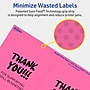 Avery Laser/Inkjet Square Multipurpose Labels, 4" x 4", Bright Pink, 160/Pack (94100)~#|#~ABB1AC7D-3EFF-4718-8B8B18D8418E7E5B_sc7