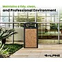 Alpine Industries Steel Outdoor Trash Can with Covered Top and Open Sides, 40 Gallon, Black/Stone, 2/Pack (ALP472-40-STO-2PK)~#|#~ABB7AC7F-E929-4F06-A3654CDFBFB18741_sc7