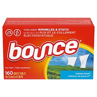 Bounce Outdoor Fresh Softener Dryer Sheets, 160/Box (80168)