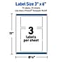Avery Waterproof Rectangle Laser Multipurpose Labels, 3" x 6", White, 75/Pack (19479399337)~#|#~ABB97EC1-5EA1-4D27-A409E4FB9AD3983F_sc7