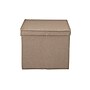 Household Essentials Large Stackable Folding Fabric Wide KD Storage Box, 12" x 18.5"x 15", 57.7 Qt., Beige, 2/Pack (7819-1)~#|#~ABBE975C-004D-4BAB-953B37402A62032C_sc7