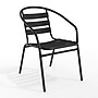 Flash Furniture Metal Restaurant Stack Chair with Aluminum Slats, Black (TLH-017C-BK-GG)~#|#~ABD07AD4-DF7C-474A-90774F20D6797EE3_sc7