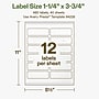 Avery Hemp Rectangle Laser/Inkjet Multipurpose Labels, 1-1/4" x 3-3/4", Off-White (480/Box)~#|#~ABD0A925-985A-41E4-8807761ABD9788B2_sc7