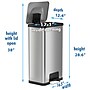 iTouchless Stainless Steel Step Trash Can, Silver, 18 gal. (PC18SN)~#|#~ABD15949-865E-479E-B399B73ABA678D79_sc7